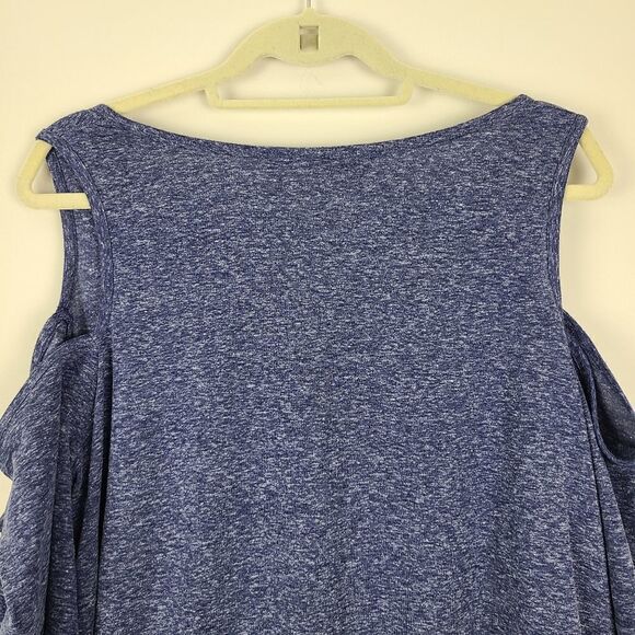 Penningtons Ti Voglio Purple Cold Shoulder Short Sleeve T-Shirt 2X - Picture 8 of 15